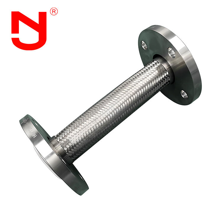 ท่ออ่อนโลหะลูกฟูกถักด้วยลวดสแตนเลสสตีลบุ PTFE DN8-DN400 สำหรับการถ่ายโอนของเหลวประสิทธิภาพสูง
