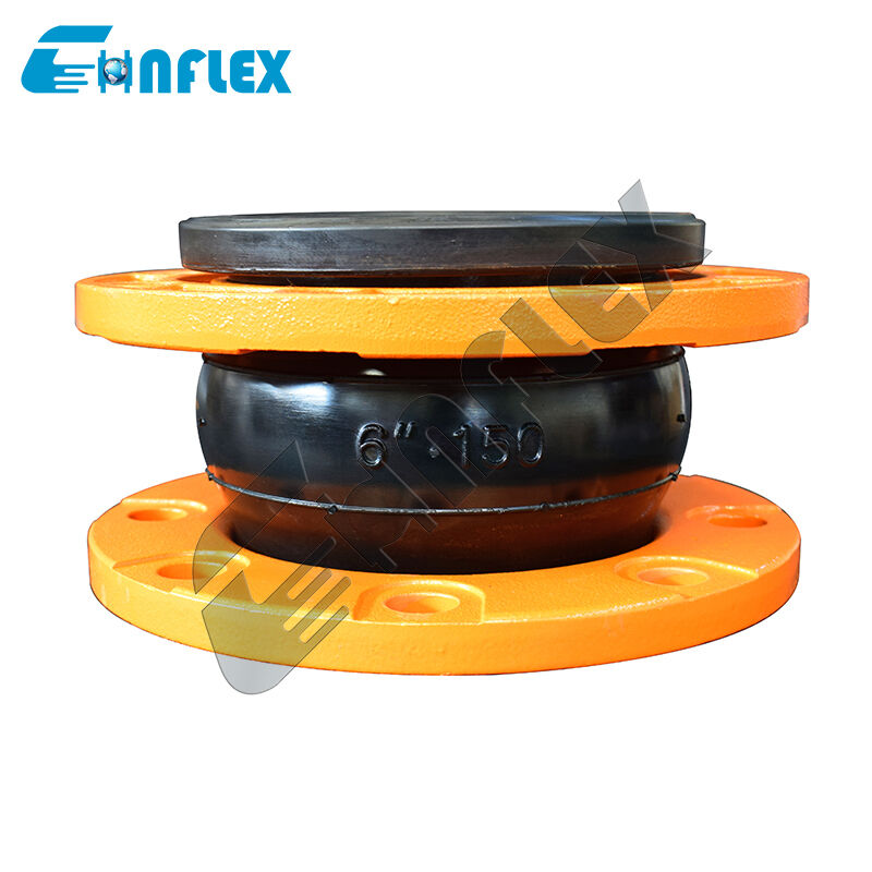 ทรงกลมเดี่ยว EPDM NBR CR ขยายตัวชดเชยการขยายชนิดหน้าแปลนร่วม