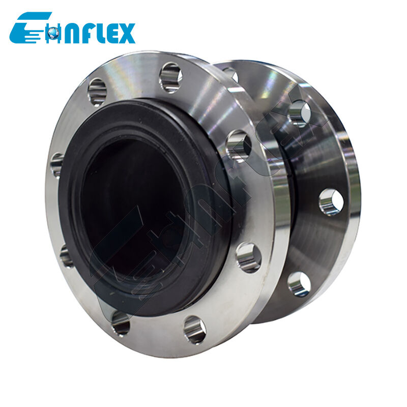 Food & Pharma Grade PTFE Lined Expansion Joint: Non-Stick Ultra-Pure Fluoropolymer Flexible Bellows Piping Connector เครื่องเชื่อมต่อปูปูป