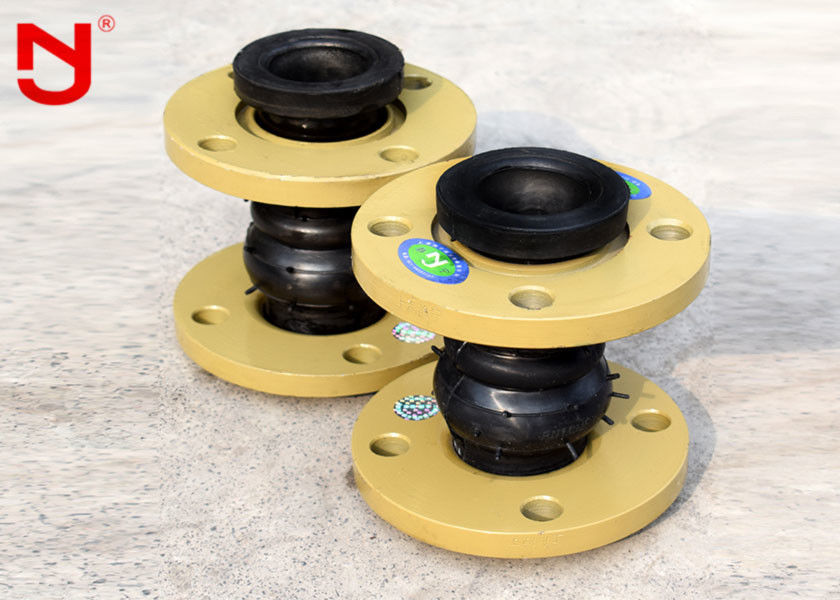 Epdm Double Sphere Rubber Expansion Joint ความหนาแน่นของก๊าซสูงป้องกันการกัดกร่อน