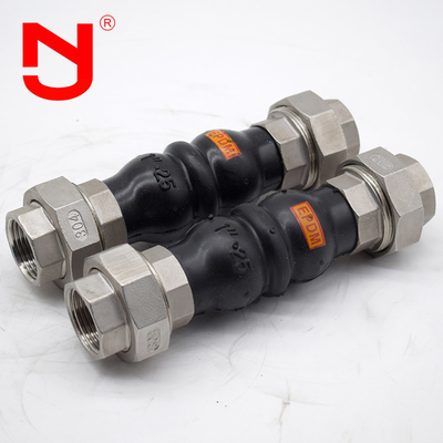โรงงานผลิต สายต่อสกรูสแตนเลส Bspt สายต่อสกรูสแตนเลส Twin Sphere Expansion Joint