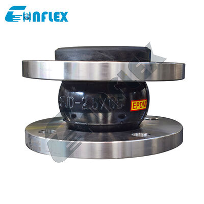 สูบลมแบบทรงกลมเดี่ยว EPDM NBR CR ขยายข้อต่อแบบแปลนแบบยืดหยุ่น