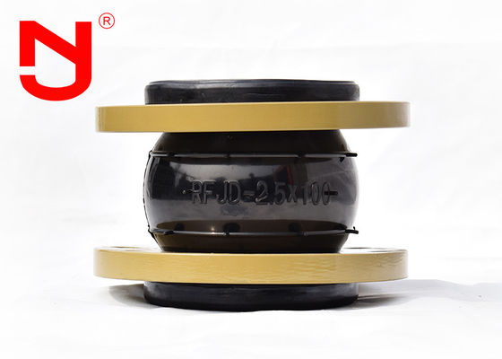 ข้อต่อการขยายตัวยางทรงกลมเดี่ยว EPDM ชุบสังกะสีรับรอง CE / ISO